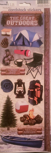 paper house - cardstock stickers -  camping 2