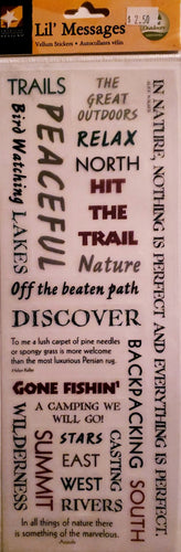 American traditional design -  vellum stickers - great outdoors messages