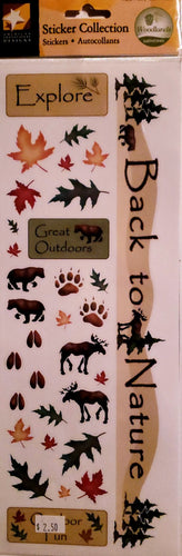 American traditional design -  stickers - woodlands icons