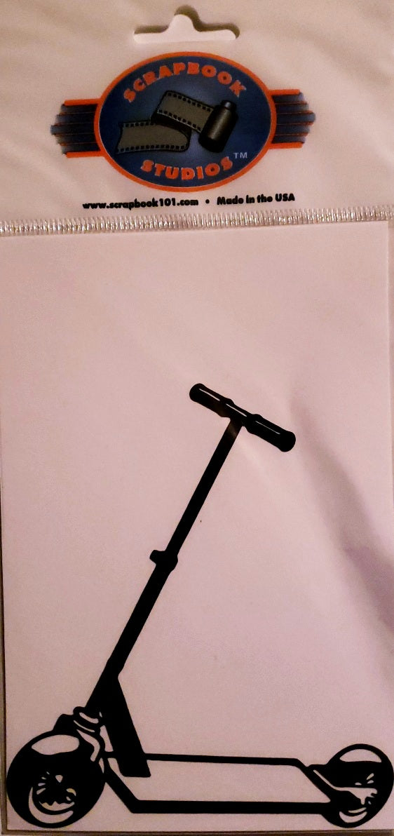 Scrapbook 101 - laser cut design - scooter