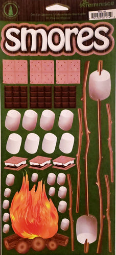 Reminisce -  cardstock sticker sheet -  the great outdoors smores