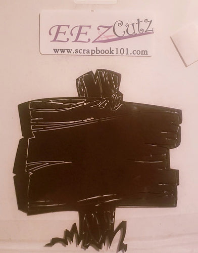 Eez cuts  - laser cut   - wooden camp sign brown silhouette