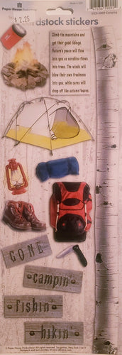 paper house - cardstock stickers -  camping 1