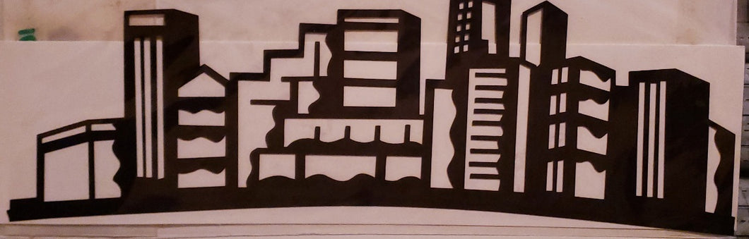 Scrapbook 101 - laser cut design - city scape buildings skyline