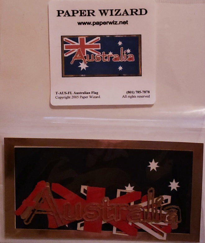 Paper wizard  - layered laser cut - Australia / Australian flag