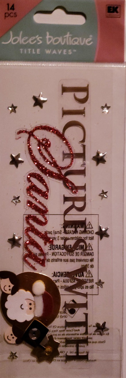 Jolee's Boutique Dimensional Sticker  - title pack -  Pictures with Santa