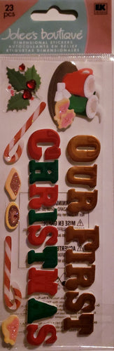 Jolee's Boutique Dimensional Sticker  - title pack -  our first Christmas