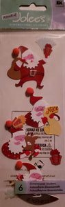 Jolee's Boutique Dimensional Sticker  - a touch of pack -  Christmas santa