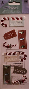Jolee's Boutique Dimensional Sticker  - a touch of pack -  candy canes and tags