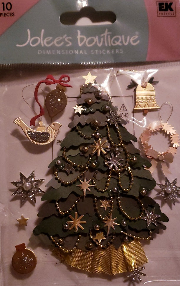 Jolee's Boutique Dimensional Sticker  - small pack - Christmas tree
