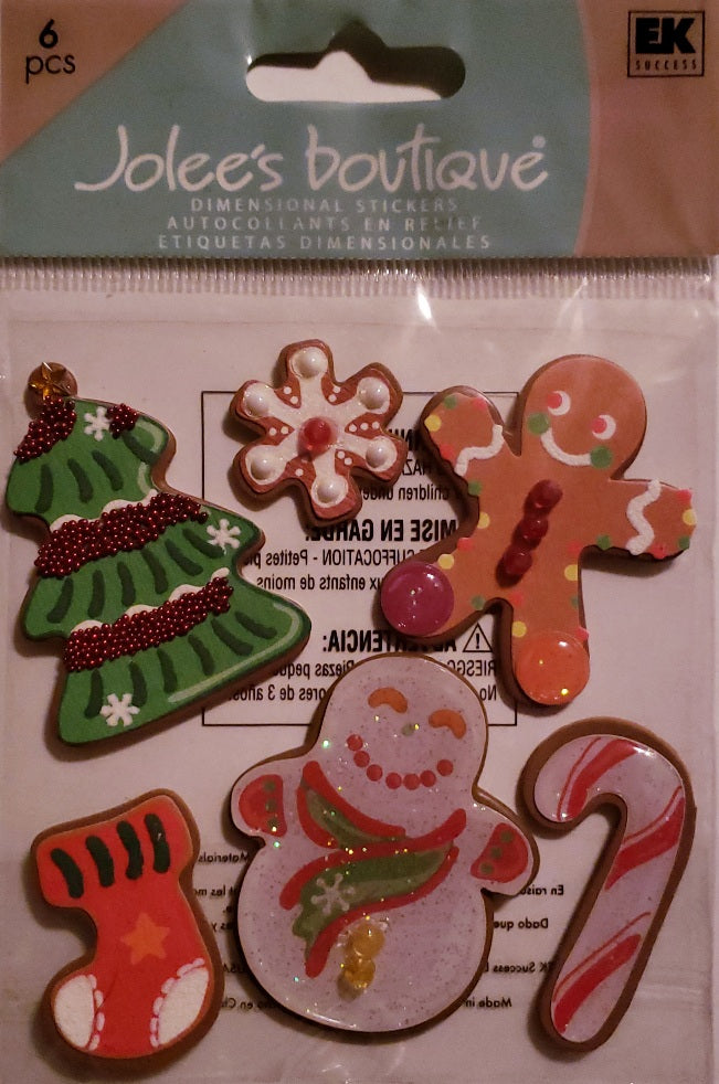 Jolee's Boutique Dimensional Sticker  - small pack - Christmas cookies