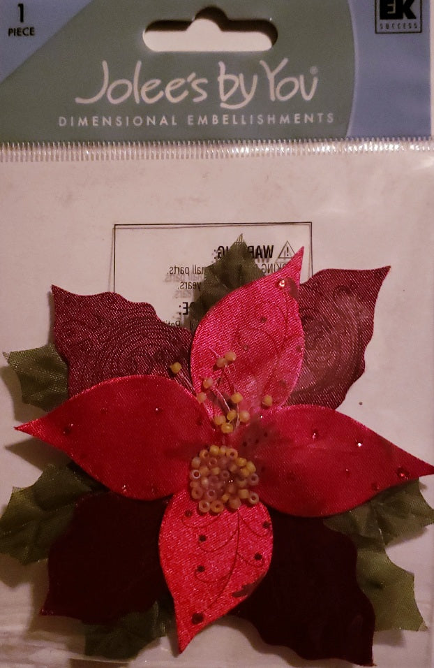 Jolee's Boutique Dimensional Sticker  - small pack - red poinsettia
