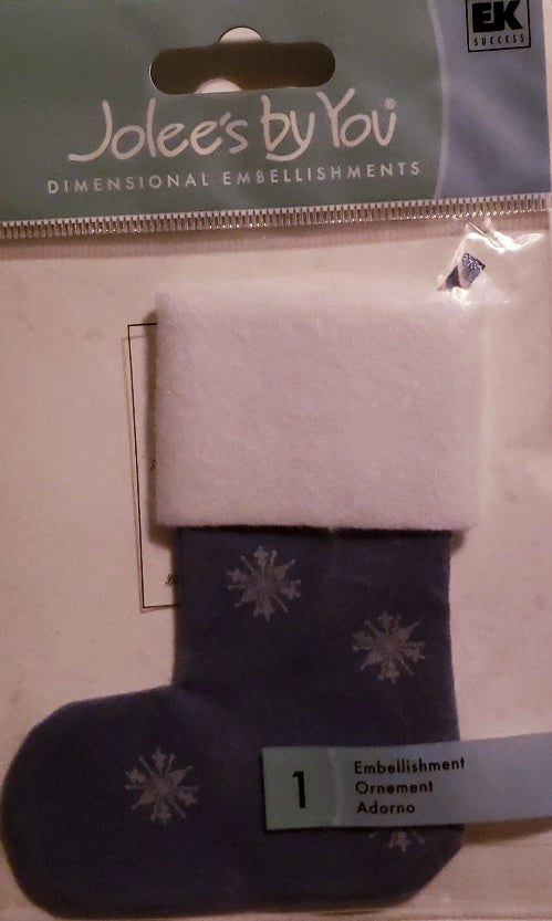 Jolee's Boutique Dimensional Sticker  - small pack - Blue stocking