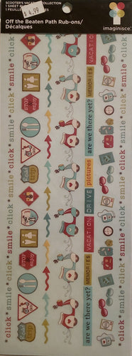 Imaginisce -   rub ons - scooters vacation off the beaten path