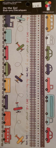 Imaginisce -   rub ons - Lets roll on the go