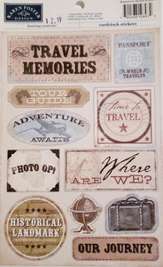 Karen Foster - cardstock stickers sheet - adventure awaits