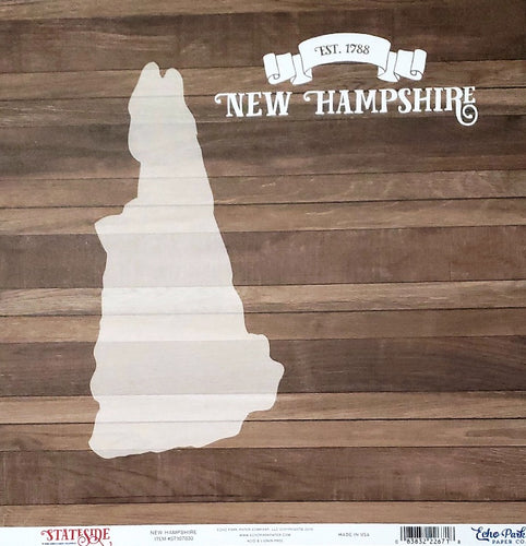 Echo park paper co - double sided paper cardstock 12 x 12 - stateside states - New Hampshire