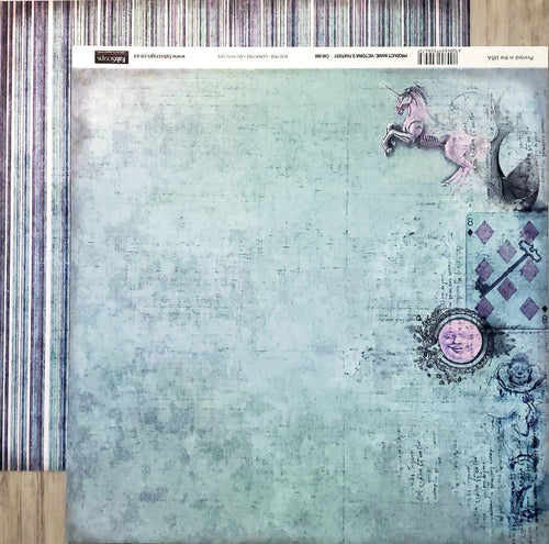 FabScraps Double Sided card stock paper 12 x 12 - Victoria's Fantasy