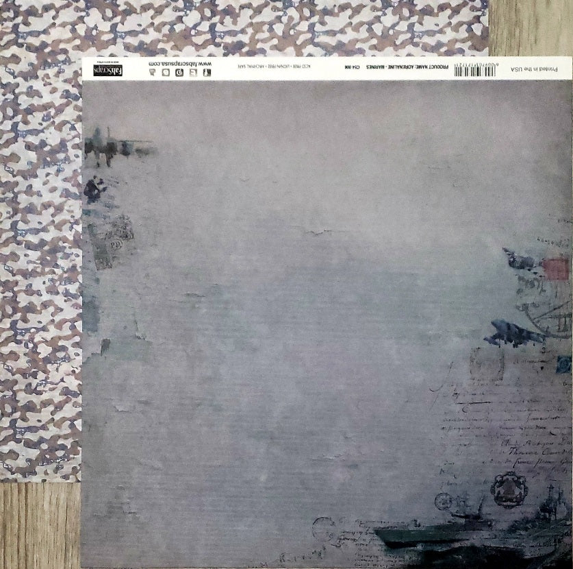 Fab scraps -  double Sided paper 12 x 12 - Adrenaline Marines and camo