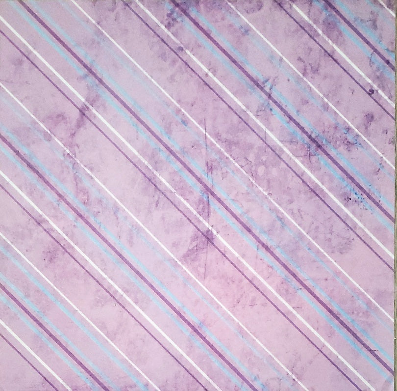 Karen Foster -  single Sided paper 12 x 12 -  purple stripe