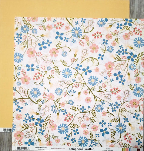 Chatterbox -  double Sided paper 12 x 12 - scrapbook walls cottage pixe garden