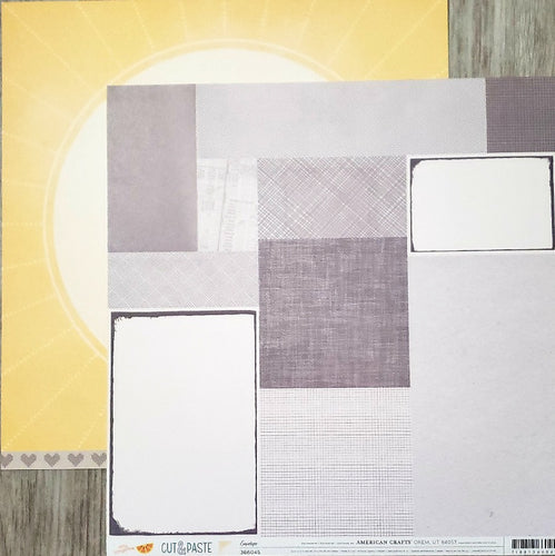 AC american crafts Amy Tangerine  - double sided paper 12 x 12 - envelope squares and sunshine