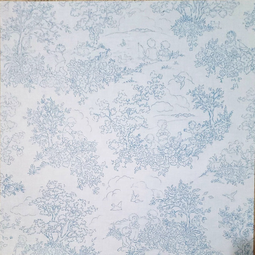 Memories in the making - single sided paper 12 x 12 - Baby boy blue toile