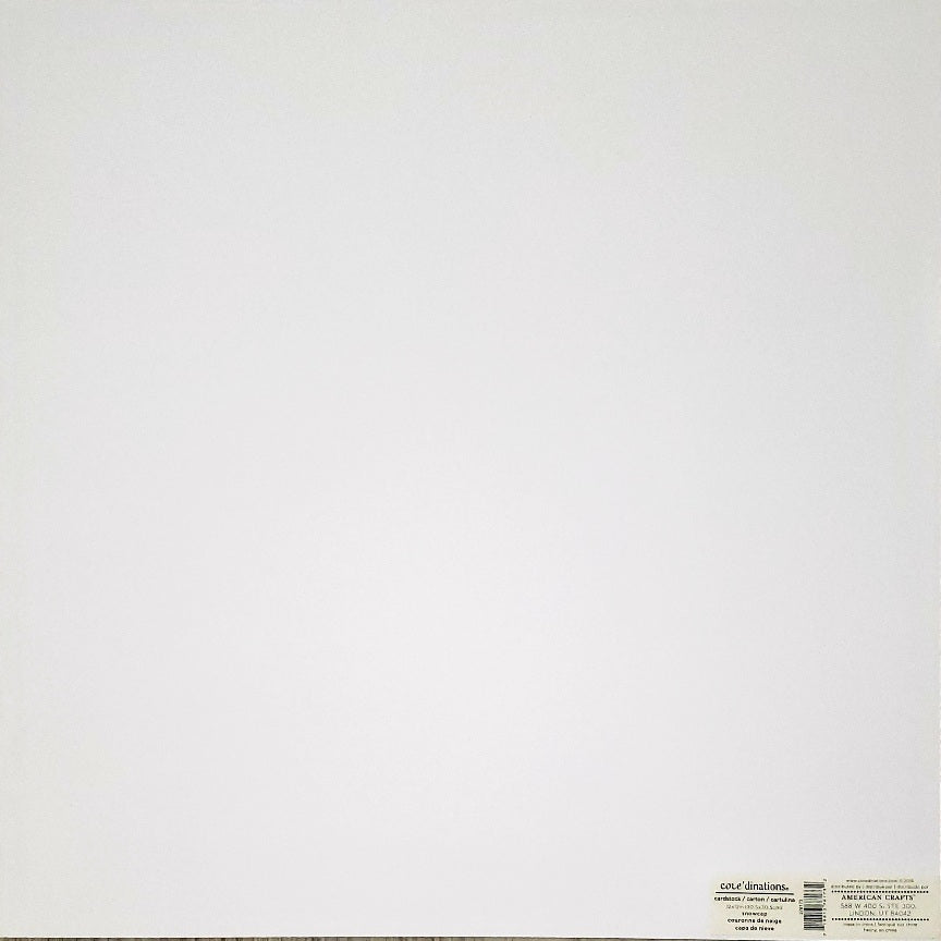 Core'dinations -  smooth solid color cardstock - 12 x 12 - snowcap white