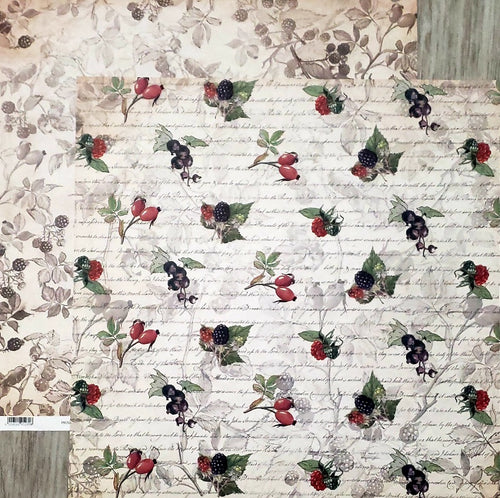 Fab scraps -  double Sided paper 12 x 12  - Berry Bliss