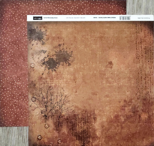Fab scraps -  double Sided paper 12 x 12 - Rustic Tracks ladybug and dots