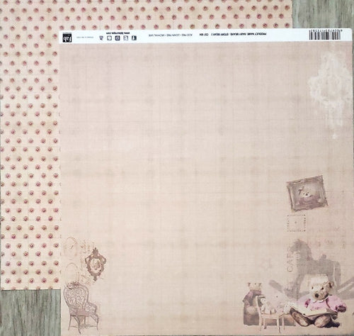 Fab scraps -  double Sided paper 12 x 12 - baby story bear 2