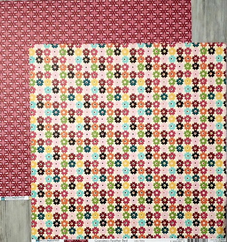 Bazzill basics - double sided paper 12 x 12 - Grandmas feather bed lazy daisy