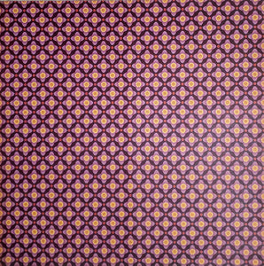 Karen Foster -  single Sided card stock paper 12 x 12 - purple and orange floral