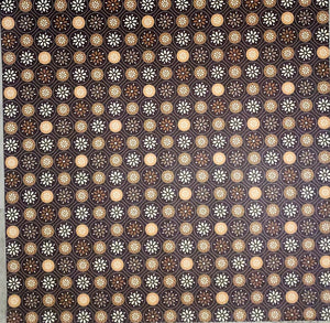 Karen Foster -  single Sided card stock paper 12 x 12 - brown circle flower