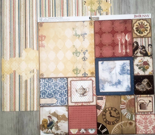 Bo Bunny  - double sided paper 12 x 12 -  Provence Aroma