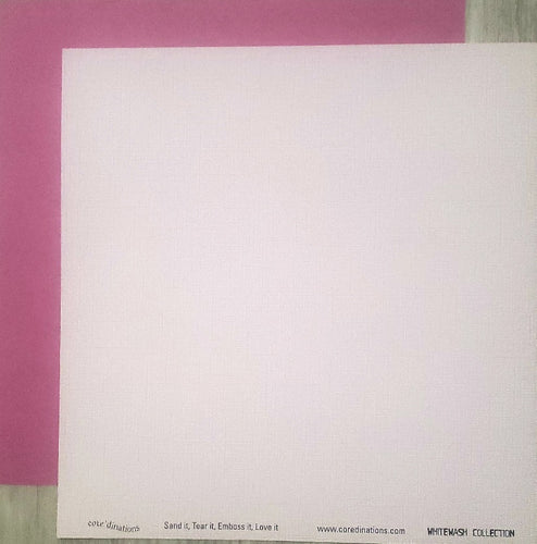 Core'dinations - White wash collection textured solid color cardstock - 12 x 12 - pie safe purple under white