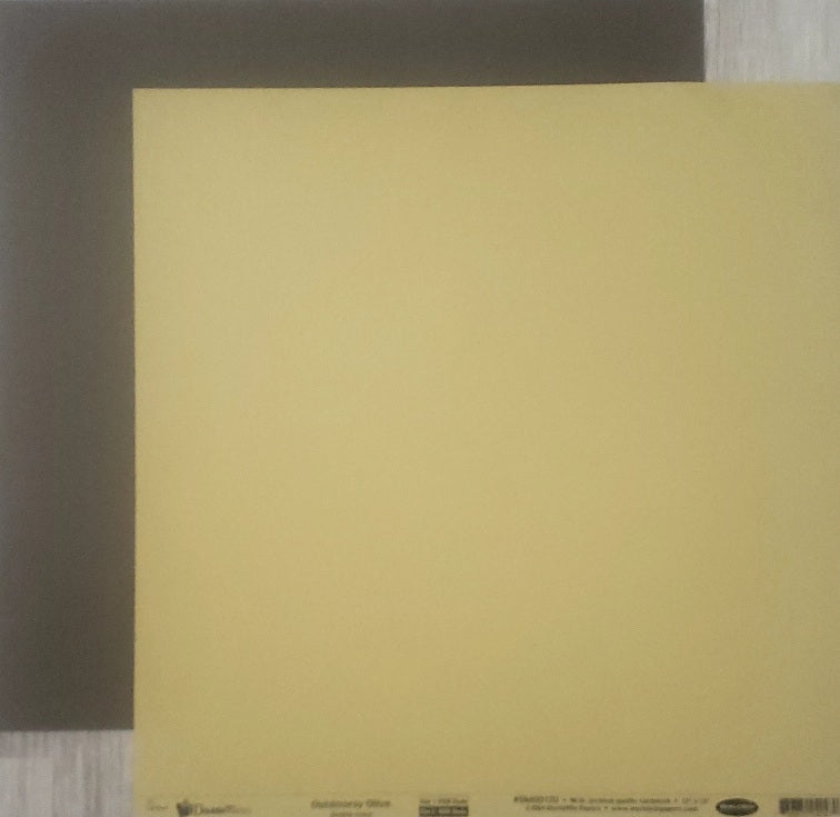 Worldwin Colormates doublemates textured solid color cardstock - 12 x 12 -  Outdoorsy Olive