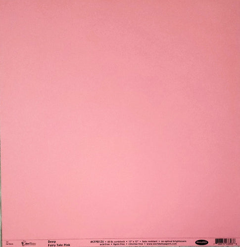 Worldwin colormates smooth solid color cardstock - 12 x 12 - deep fairy tale pink