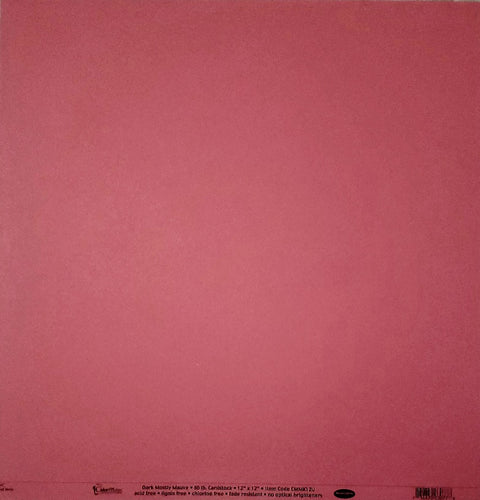 Worldwin colormates smooth solid color cardstock - 12 x 12 - dark mostly mauve