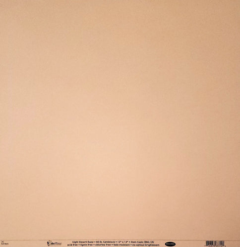 Worldwin colormates smooth solid color cardstock - 12 x 12 - light Desert Dune