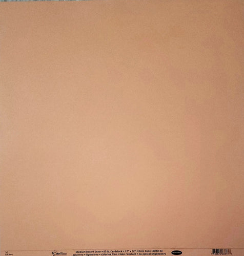 Worldwin colormates smooth solid color cardstock - 12 x 12 - medium Desert Dune