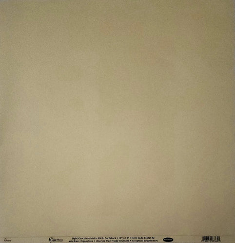 Worldwin colormates smooth solid color cardstock - 12 x 12 - light chocolate malt