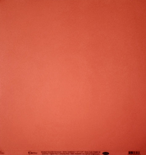 Worldwin colormates smooth solid color cardstock - 12 x 12 - medium graceful geranium