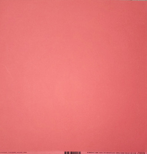 Bazzill solid color cardstock - 12 x 12 -  roselie pink self adhesive