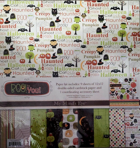 My Minds eye - 12 x 12 scrapbook page kit  - Boo to you Halloween