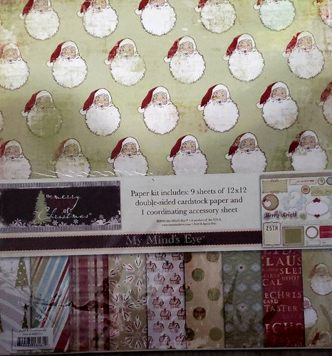 My Minds eye - 12 x 12 scrapbook page kit  - The merry days of Christmas