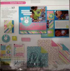 Pebbles Inc - 12 x 12 scrapbookit page kit  - Easter time