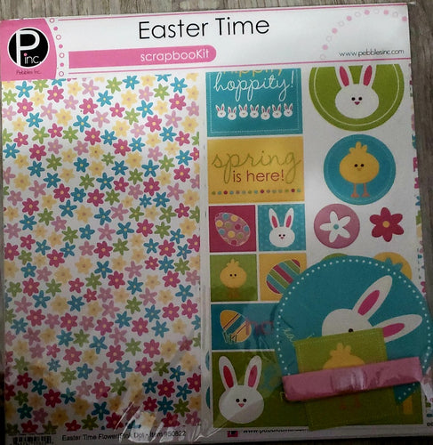 Pebbles Inc - 12 x 12 scrapbookit page kit  - Easter time
