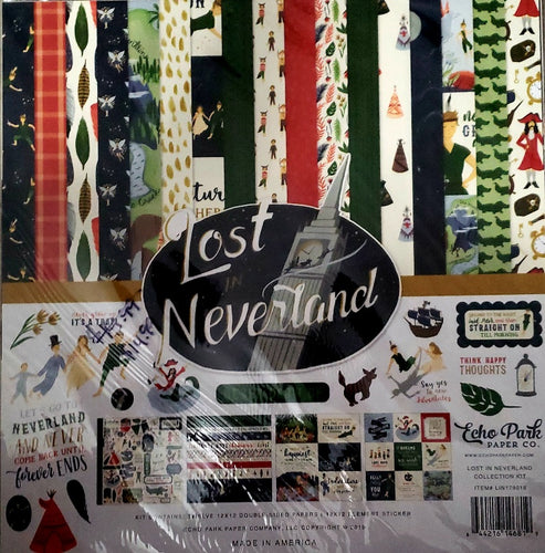 Echo Park - 12 x 12 scrapbook paper pack - Lost Neverland