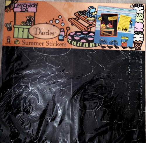 Hotp Hot off the Press - 12 x 12 scrapbook sticker sheet - Dazzles summer stickers
